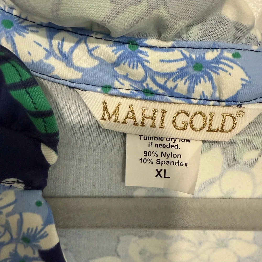 MAHI GOLD Blue and Green Floral Dress - Picture 10 of 12